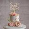 Sweet Baby Girl Cake Topper It's a Girl Baby Shower Gender Reveal Party Cake Decoration in Wood